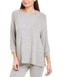 Donna Karan Sleepwear Heather Grey Sweater Top